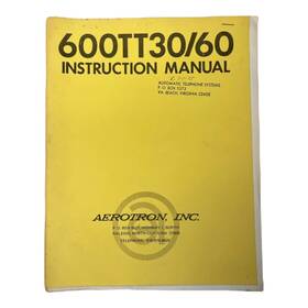 600tt30 Aerotron 600tt30/60 Operations And Service Instructions Manual Vintage
