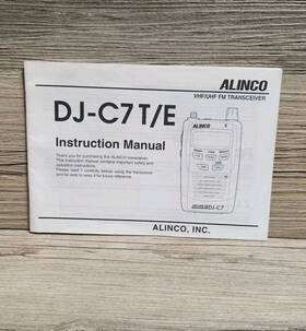 Cj-c7e Alinco Dj-c7 T/e Transceiver Instruction Manual 34 Pages Operating Guide Oem