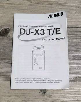 Dj-x3e Alinco Dj-x3 T/e Wideband Receiver Radio Instruction Manual Operating Guide Oem