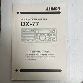 Dx-77 Alinco Instruction Manual Original In Nice Condition