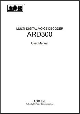Ard300 Aor - Manual 28 Pages Receiver Operating Instruction Color Coil Bound