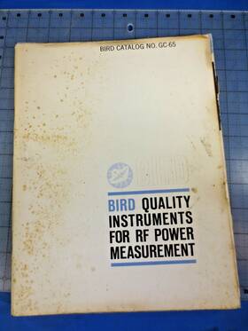 Bird Gc-65 Rf Power Measurement Instruments Catalog No Free Shipping