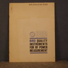 Gc-65a Bird 1964 Rf Power Measurement Instruments Catalog No