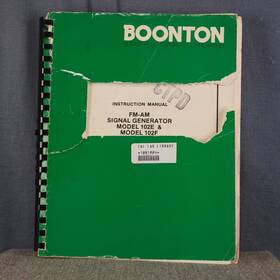 102e Boonton 102f Model 102e/102f Fm-am Signal Generator Instruction Manual - Service Info