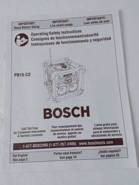 Pb10-cd Bosch Radio Cd Player Owners Manual Operating Instructions #21447