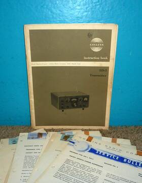 32s-3 Collins Transmitter Instruction Book Manual With Service Bulletins Oem 1962