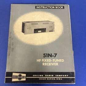 51n-7 Collins Instruction Book With Schematics Good Condition From 1957