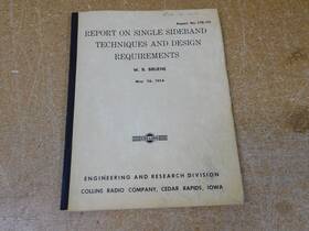 Ctr-113 Collins Report On Single Sideband Techniques And Design Requirements