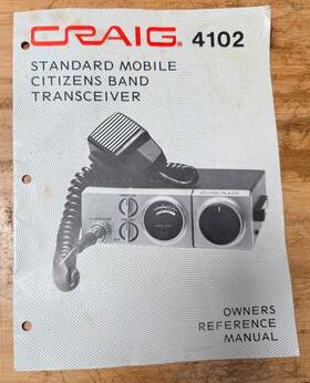 Craig 4102 Standard Mobile Citizens Band Cb Transceiver Owners Reference Manual