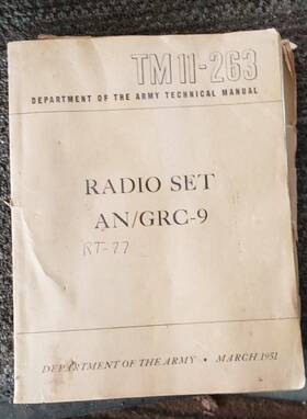 Department Of The Army Tm11-263 Technical Manual Radio Set An/grc-26 December 1950