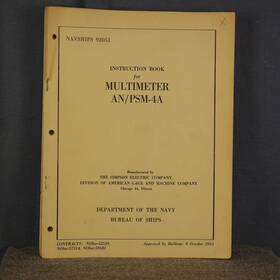 Psm-4a Dept Of Navy Simpson An/psm-4a Multimeter Instruction Manual And Service Info