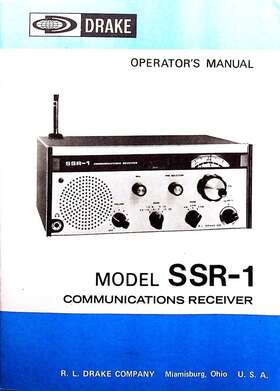 Ssr-1 Drake Communications Receiver Original Instruction Manual