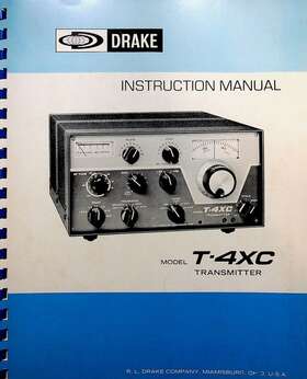 T-4xc Drake Transmitter Original Instruction Manual With 11 X 17 Inch Schematic