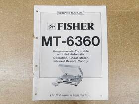Mt-6360 Fisher Programmable Turntable Service Manual With Schematics Original