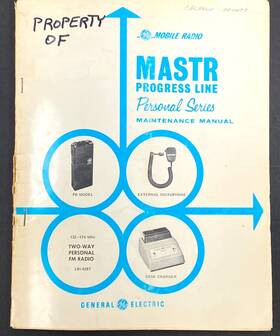 Ge Lbi-4287 Mastr Progress Two-way Personal Fm Radio Maintenance Manual -