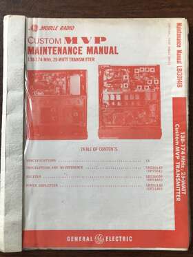 Lbi30141b Ge General Electric Custom Mvp Maintenance Manual