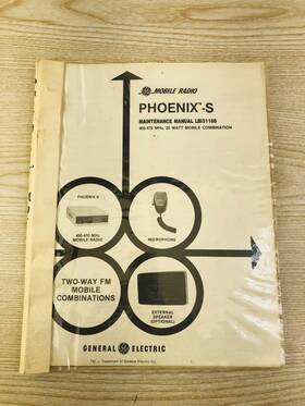 Lbi31188 Ge Lbi4533h Mobile Radio Phoenix-s Maintenance Manual 450-470 Mhz 25 Watt