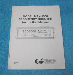Global Specialities Max-1300 Model Frequency Counter Instruction Manual