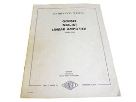 Gsb-101 Gonset 3262 Linear Amplifier Instruction Manual