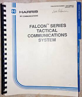Harris 10181-0085-01 Falcon Series Tactical Communications System Manual Original