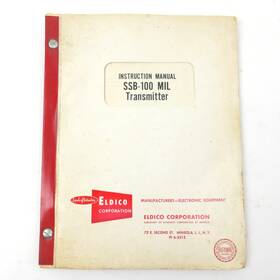 Heathkit Ssb-100 Eldico Mil Transmitter Instruction Manual