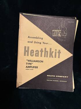 W-3am Heathkit Williams Type Amplifier Model Assembly Manual 27 Pages