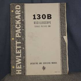 130b Hp Model Oscilloscope Operation And Service Manual