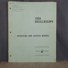 Hp 155a Model Oscilloscope Operation And Service Manual