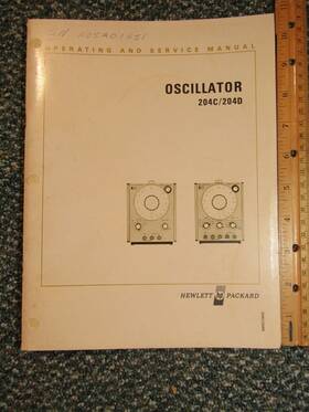 204c Hp 204d Oscillator 204c/204d Operating And Service Manual Original