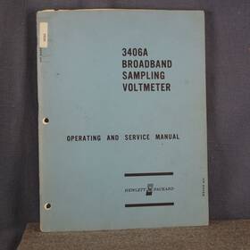 3406a Hp Broadband Sampling Voltmeter Operation And Service Manual