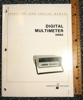 3466a Hp Digital Multimeter Operating And Service Manual Original