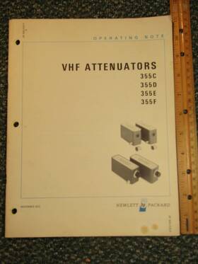 355c Hp Vhf Attenuators /d/e/f Operating Manual Original