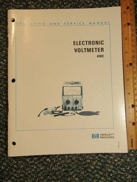 410c Hp Electronic Voltmeter Operating And Service Manual Original