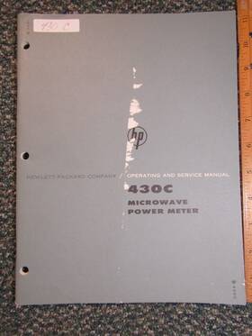 430c Hp Microwave Power Meter Operating And Service Manual Original