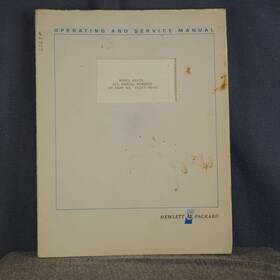 6267a Hp Model Dc Power Supply Operating And Service Manual