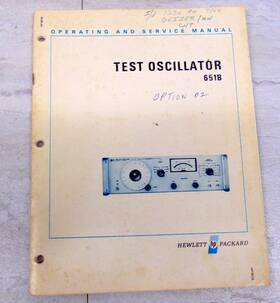 651b Hp Hewlett Packard Test Oscillator Original Printed Manual Not A Copy