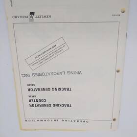 8443b Hp 8443a Hewlett Packard Tracking Generator Operation Information