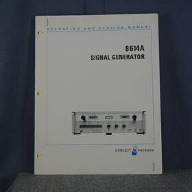 8614a Hp Model Signal Generator Operation And Service Manual