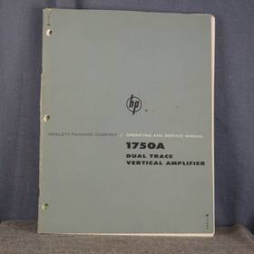 1750a Hp Agilent Dual Trace Vertical Amplifier Operating And Service Manual