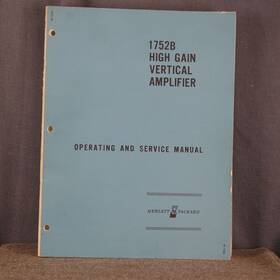 1752b Hp Agilent High Gain Vertical Amplifier Operating And Service Manual