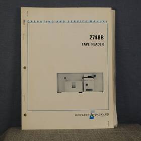 2748b Hp Agilent Tape Reader Operating And Service Manual Early Computer I/o Technology