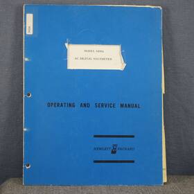 Hp Agilent 3430a Dc Digital Voltmeter Operating And Service Manual With Schematics