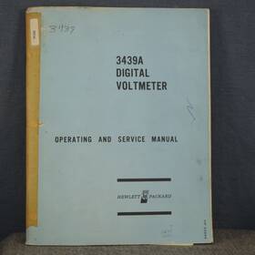 3439a Hp Agilent Digital Voltmeter Operating And Service Manual With Schematics