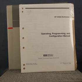 Hp Agilent 3458a Multimeter Operating Programming And Configuration Manual New