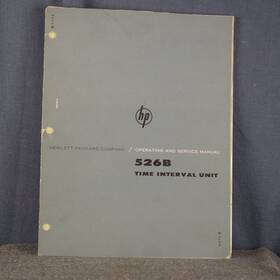526b Hp Agilent Time Interval Unit Operating And Service Manual
