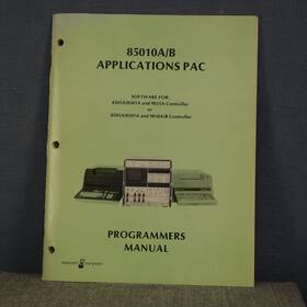 Hp Agilent 85010a 85010a/b Applications Pac Programmers Manual For 8505a/8501a 9825a Or 9830a/b