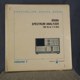 Hz-1.5 Hp Agilent 8568a Spectrum Analyzer Operating And Servicing Manual Vol 1 100 Ghz