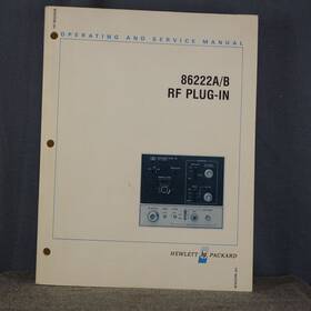 01-2.4 Hp Agilent 86222a .01-2.4 Ghz Rf Plug-in Operating And Service Manual