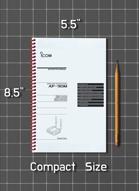 Icom Ap-90m 3 In 1 Manual Guide 106 Pages Half Size 5.5x8.5