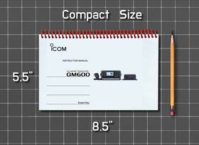 Icom Gm600 Instruction Manual User Guide How-to 108 Page Half Size 5.5x8.5